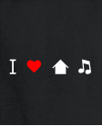 Džemperis I love house music